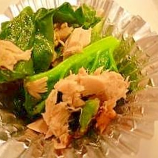 お弁当に！ほうれん草とツナのごま油炒め